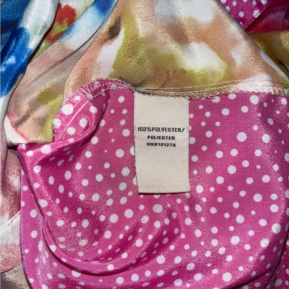 Beige By ECI Polka Dot Floral Button Down Blouse - Picture 5 of 5